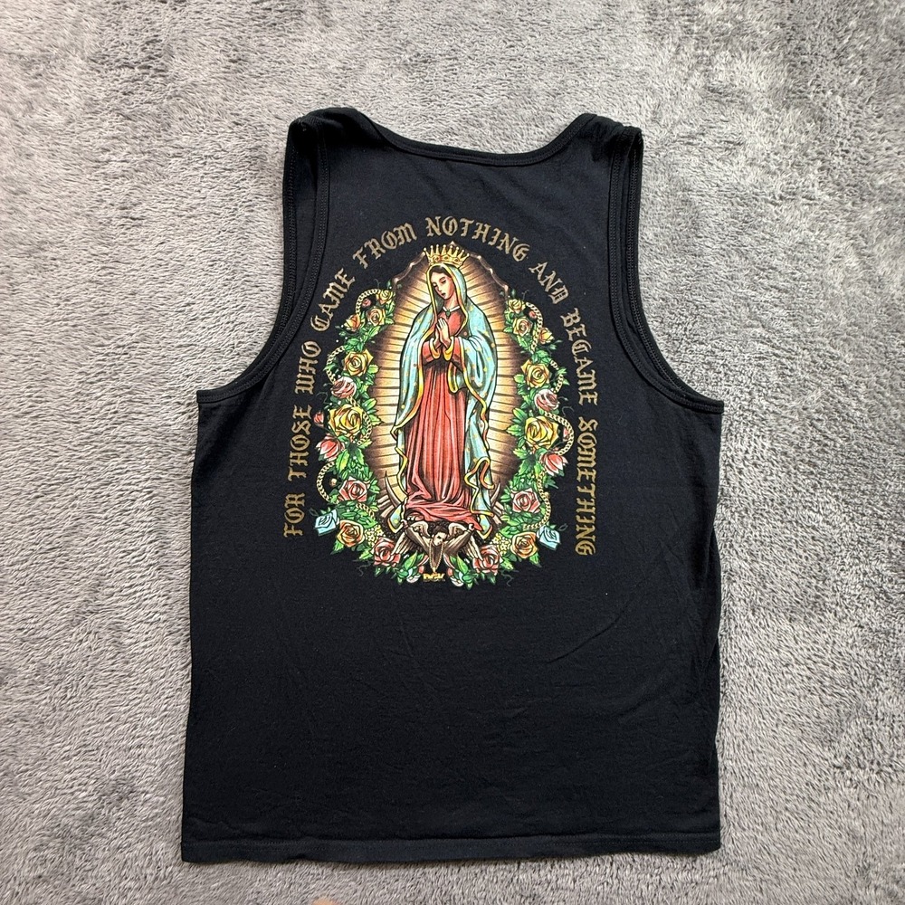 DGK Dirty Ghetto Kids Tank Top Virgin Mary Graphic Mens M Black Streetwear